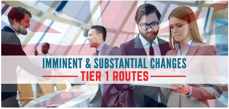 Imminent and substantial changes are coming to the Tier 1 routes from 29 March 2019
