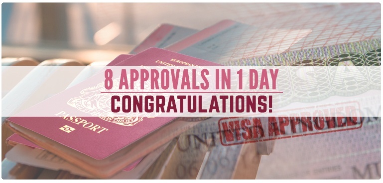 8 Approvals in 1 day: Congratulations are in order at SmartMove Immigration