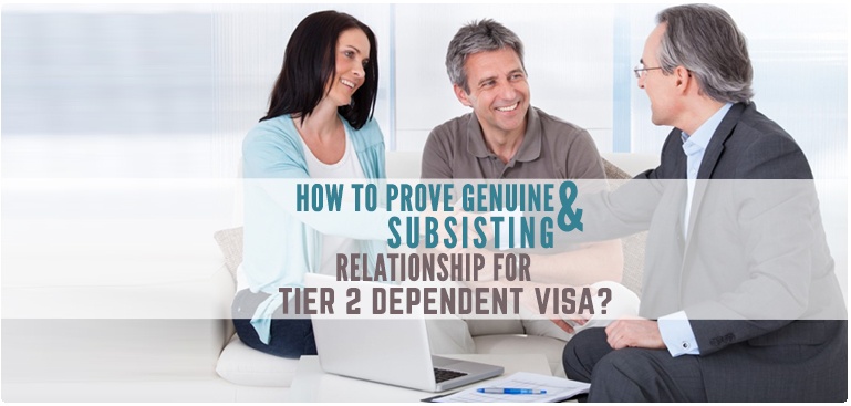 How to Prove genuine and subsisting relationship for tier 2 dependent visa
