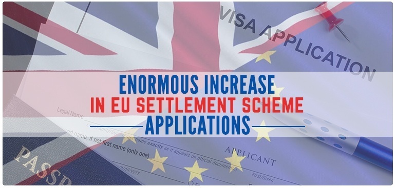 Enormous increase in EU settlement scheme applications