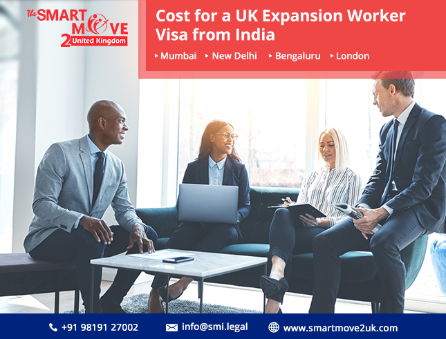 Cost for a UK Expansion Worker Visa from India