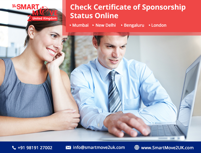 How to check certificate of sponsorship status online?